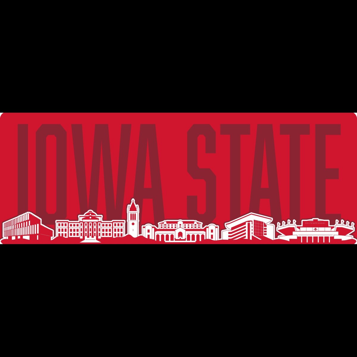 Iowa State Skyline Large Desk-pad (31.5"x11.8")